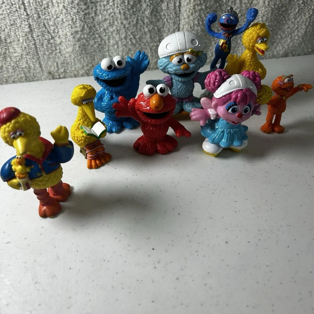 Sesame Street PVC Figures‎ Lot Of 9 New/Vintage/ Elmo, Big Bird